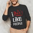 I Don't Like People Introvert Small Unisex Long Sleeve T-Shirt
