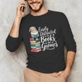 Easily Distracted By Books And Gnomes Unisex Long Sleeve T-Shirt