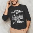 Easily Distracted By Fish Tanks And Cats Lover Introvert Unisex Long Sleeve T-Shirt Easily Distracted By Fish Tanks And Cats Lover Introvert Unisex Long Sleeve T-Shirt