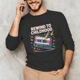 Elder Millennials Embracing 90s Rewind Nostalgia Vibes Unisex Long Sleeve T-Shirt Elder Millennials Embracing 90s Rewind Nostalgia Vibes Unisex Long Sleeve T-Shirt