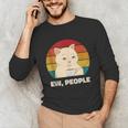 Ew People Introvert Cat Lover Crazy Colorful Cat Lady Unisex Long Sleeve T-Shirt