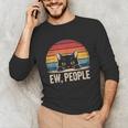 Ew People Retro Vintage Anti Social Cat Introvert Unisex Long Sleeve T-Shirt Ew People Retro Vintage Anti Social Cat Introvert Unisex Long Sleeve T-Shirt