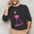 Flamingo Nailed It Graduation Flamingo Unisex Long Sleeve T-Shirt