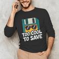 Floppy Disk Retro Tech Nostalgia Old School Computing Humor Unisex Long Sleeve T-Shirt