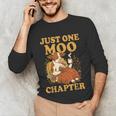 Floral Cow Reading Pun Just One More Chapter Cozy Book Lover Unisex Long Sleeve T-Shirt Floral Cow Reading Pun Just One More Chapter Cozy Book Lover Unisex Long Sleeve T-Shirt