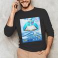 Frutiger Aero Aesthetic Tech Book Butterfly Unisex Long Sleeve T-Shirt