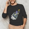 Frutiger Aero Aesthetic Tech Computer Aquarium Fishes Unisex Long Sleeve T-Shirt