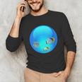 Frutiger Aero Aesthetic Tech Orb Fishes Unisex Long Sleeve T-Shirt