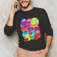 Frutiger Aero Aesthetic Tech Orb Pattern Heart Cherry Lips Unisex Long Sleeve T-Shirt
