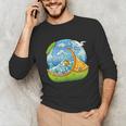 Frutiger Aero Y2K Fashion Trends Statement Piece Tech Orange Unisex Long Sleeve T-Shirt