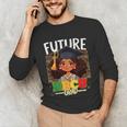 Future HBCU Grad Afro Girl College Graduation Kids Unisex Long Sleeve T-Shirt