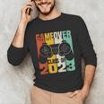GAME OVER Class Of 2023 Video Games Vintage Graduation Gamer Unisex Long Sleeve T-Shirt
