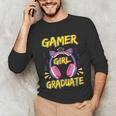 Gamer Girl Graduate Shirt Girls Kids Gamer Graduation Unisex Long Sleeve T-Shirt