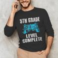 Gamer Graduation 5th Grade Level Complete Video Games Boys Unisex Long Sleeve T-Shirt
