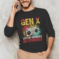 Gen X Lots Of Memories No Evidence Retro Nostalgia Humor Unisex Long Sleeve T-Shirt