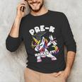 Girls Dabbing Unicorn Pre-K PreSchool Nailed It Graduation Unisex Long Sleeve T-Shirt