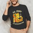 Go Away I'm Introverting Cat Coffee Headphones Unisex Long Sleeve T-Shirt Go Away I'm Introverting Cat Coffee Headphones Unisex Long Sleeve T-Shirt