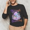 Goth Capybara Ramen Ritual Feasting Soft Introvert Art Unisex Long Sleeve T-Shirt Goth Capybara Ramen Ritual Feasting Soft Introvert Art Unisex Long Sleeve T-Shirt