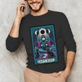 Gothic Girl Tarot Card Introverted Reader And Reading Unisex Long Sleeve T-Shirt