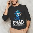 Grad Class Of 2025 Boys Shark Graduation Graduated Unisex Long Sleeve T-Shirt