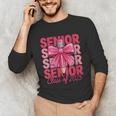 Graduate 2025 For Senior 2025 Graduation Coquette Pink Bow Unisex Long Sleeve T-Shirt