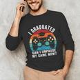 I Graduated Can I Unpause My Game Now Retro Graduation Unisex Long Sleeve T-Shirt