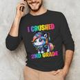 Graduation I Crushed 2nd Grade Unicorn Girls Grad Magical Unisex Long Sleeve T-Shirt