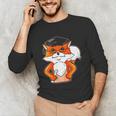 Graduation Fox School Bachelor Master Doctor Study Unisex Long Sleeve T-Shirt