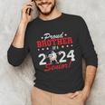 Graduation Proud Brother Of A 2024 Senior Baseball Player Unisex Long Sleeve T-Shirt