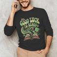 Groovy It's Good Luck To Read St Patrick's Day Book Lucky Unisex Long Sleeve T-Shirt Groovy It's Good Luck To Read St Patrick's Day Book Lucky Unisex Long Sleeve T-Shirt