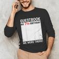 Guestbook 7th Birthday 7 Year Old Born 2018 Bday Unisex Long Sleeve T-Shirt Guestbook 7th Birthday 7 Year Old Born 2018 Bday Unisex Long Sleeve T-Shirt