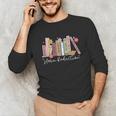 Harm Reduction Floral Book Overdose Awareness Nurse Unisex Long Sleeve T-Shirt