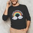 I Hate Everybody Rainbow Sarcastic Grumpy Introvert Unisex Long Sleeve T-Shirt