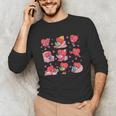 Hearts Reading Book Lovers All Booked For Valentine Unisex Long Sleeve T-Shirt