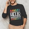 Hello Kindergarten First Day Back To School Graduation Unisex Long Sleeve T-Shirt