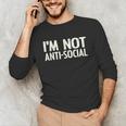 I'm Not Anti-Social I Introvert Unisex Long Sleeve T-Shirt