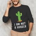 I'm Not A Hugger Cactus Not a Hugger Introvert Cute Unisex Long Sleeve T-Shirt