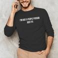 I'm Not a People Person Anti-Social Introvert Unisex Long Sleeve T-Shirt I'm Not a People Person Anti-Social Introvert Unisex Long Sleeve T-Shirt