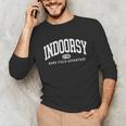 Indoorsy Vintage Varsity Style Introvert Unisex Long Sleeve T-Shirt