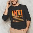 INTJ Architect Personality Introvert Sarcastic Orange Unisex Long Sleeve T-Shirt