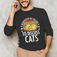 Introvert Cat Kitten Quote For Feline Whisperer Unisex Long Sleeve T-Shirt