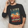 Introvert Fox Animal Lover Saying Loner Antisocial Unisex Long Sleeve T-Shirt