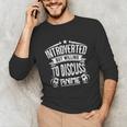 Introvert Quote Introverted But Willing To Discuss Anime Unisex Long Sleeve T-Shirt