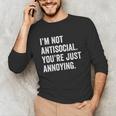 Introvert Quote Snarky Unisex Long Sleeve T-Shirt Introvert Quote Snarky Unisex Long Sleeve T-Shirt