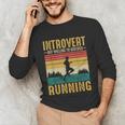 Introvert But Willing To Discuss Running Unisex Long Sleeve T-Shirt Introvert But Willing To Discuss Running Unisex Long Sleeve T-Shirt