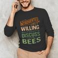 Introverted But Willing To Discuss Bees Animal Meme Unisex Long Sleeve T-Shirt Introverted But Willing To Discuss Bees Animal Meme Unisex Long Sleeve T-Shirt