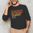 Introverted But Willing To Discuss Cats Introvert Unisex Long Sleeve T-Shirt