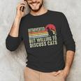 Introverted But Willing To Discuss Cats Kitten Pet Lover Unisex Long Sleeve T-Shirt