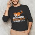 Introverts Cat Lover Introvert Antisocial Cats Anti Social Unisex Long Sleeve T-Shirt