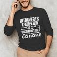 Introverts Unite Quiet Observer Introverted Antisocial Unisex Long Sleeve T-Shirt